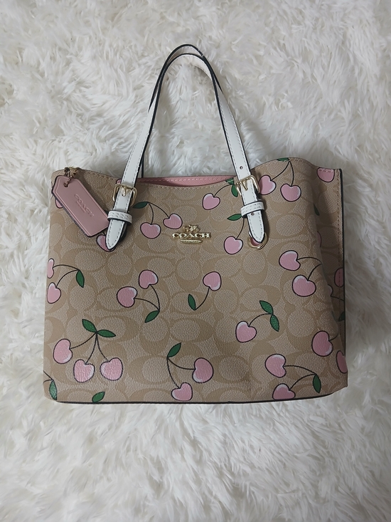 Coach Handbags - Coach Pink Cherry Print Bennett Carryall Tote